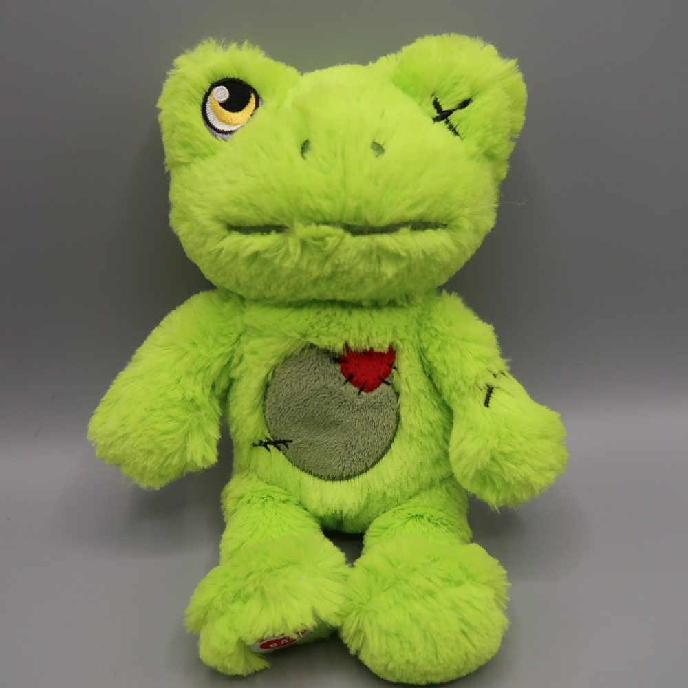Build A Bear Buddies‎ Zombie Green Frog 10" Plush 2022 Halloween Stuffed Animal